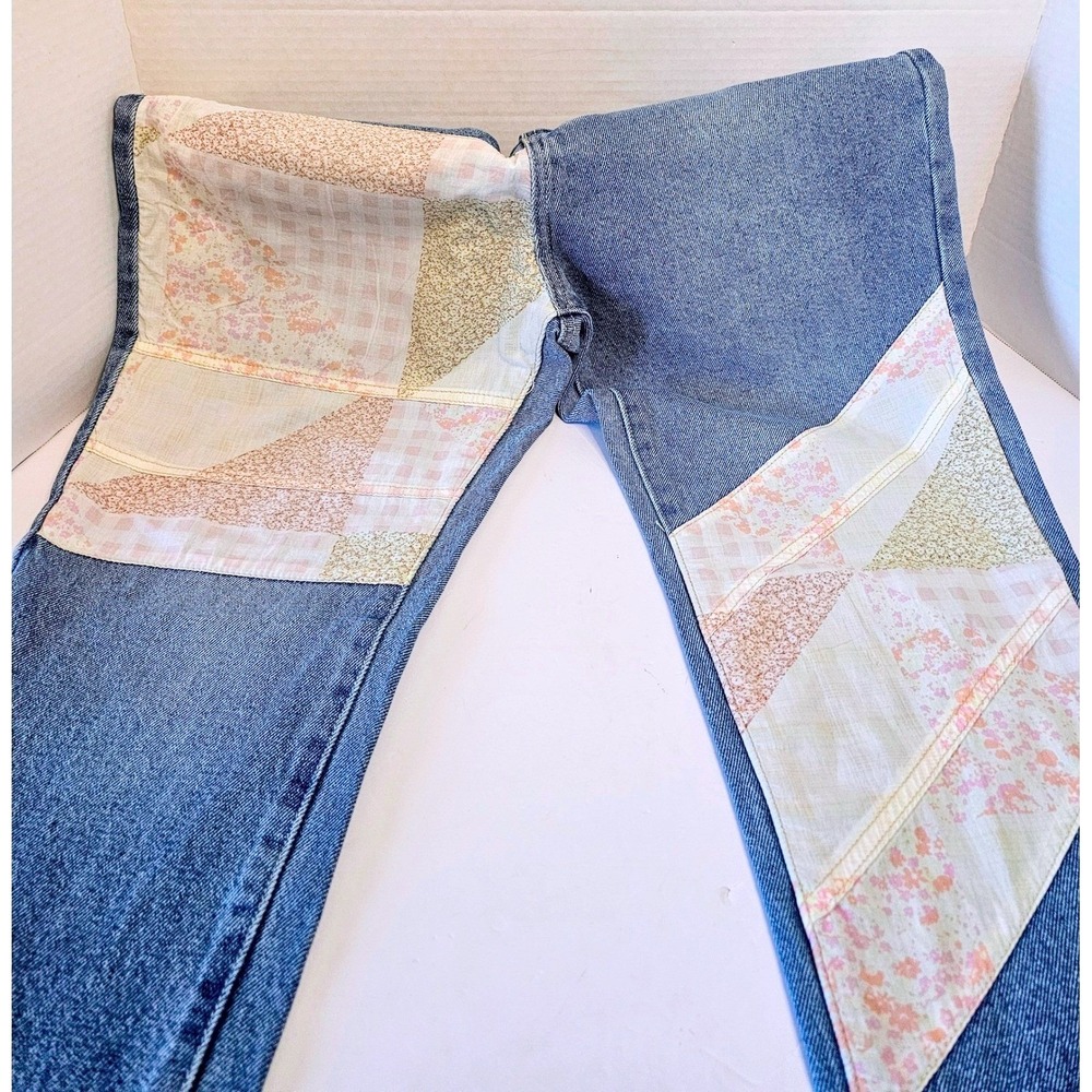 BP High Rise Straight Leg Jeans SZ 28 Patchwork Denim Y2K Inspired